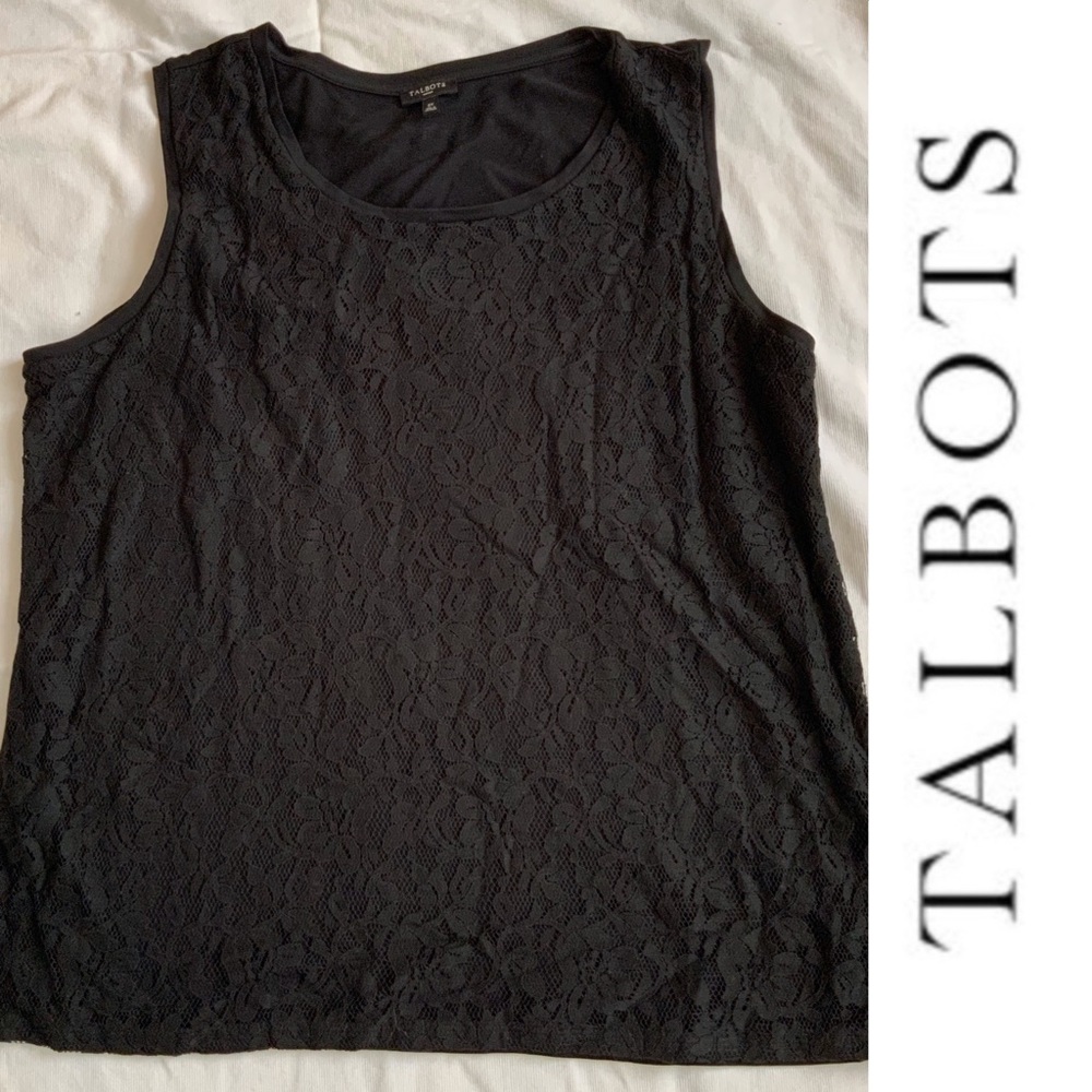 TALBOTS EUC lace camisole Black 2X
